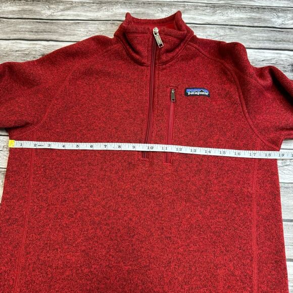 Patagonia Men's Better Sweater Fleece Jacket Dark Red XS Extra Small Zip Pocket - Picture 8 of 10